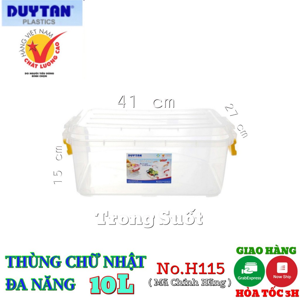 Thùng nhựa 10L Trong Suốt DUY TÂN