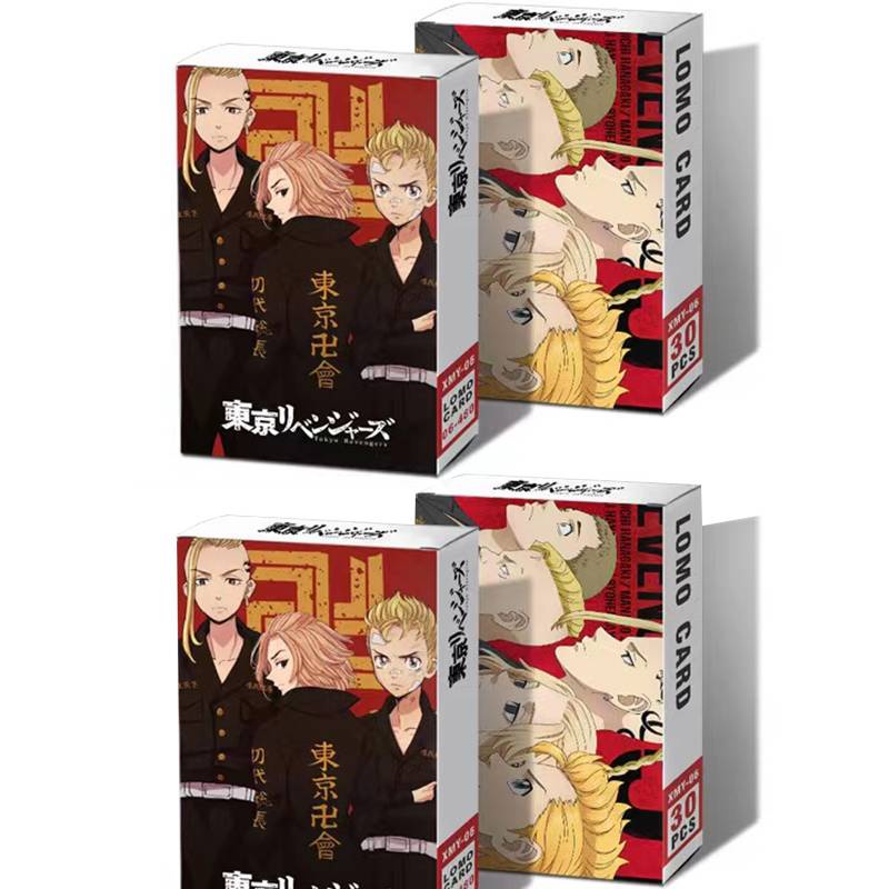 Hộp 30 Thẻ Ảnh Lomo Mini In Hình Các Nhân Vật Anime Trong Anime Tokyo Revengers Dùng Làm Quà Tặng Cho Người Hâm Mộ
