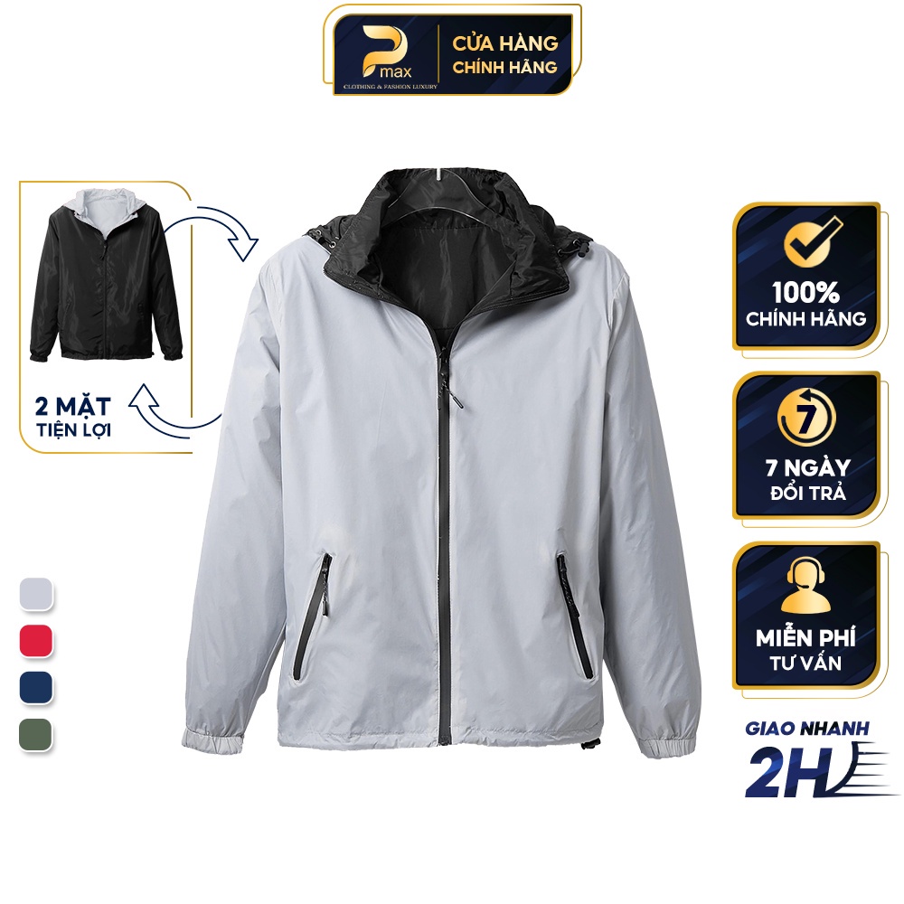 Áo gió chống nắng 2 lớp nam nữ PMAX chống nước, tia UV, bụi mịn kiểu dáng unisex thời trang ⚡