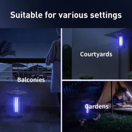 Đèn Bắt Muỗi, Diệt Côn Trùng Bằng Công Nghệ Tia UV Baseus Pavilion Courtyard Mosquito Killer 18W - 4000V, Kháng Nước