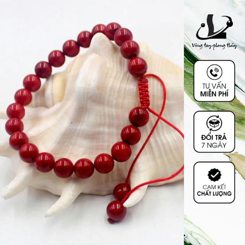 Vòng Tay Đá San Hô Đỏ Mix Chamr Bạc - N93 | BigBuy360 - bigbuy360.vn