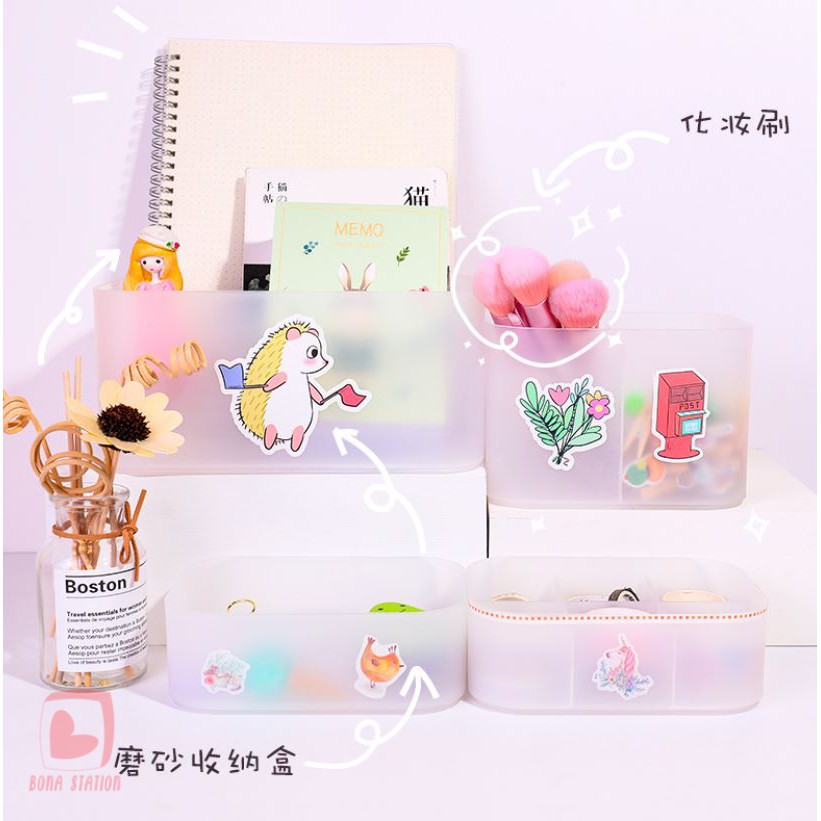 Hộp nhựa lưu trữ đựng bút, washi tape trong có nắp đậy tiện ích | BCH002