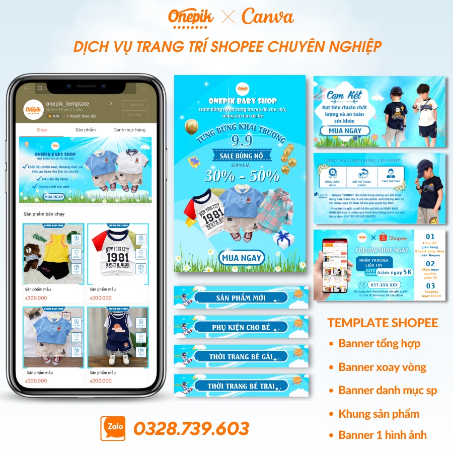 Thời trang trẻ em T5_Onepik template