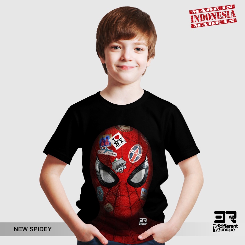 Áo thun trẻ em mới in hình SUPERHERO MARVEL SPIDERMAN