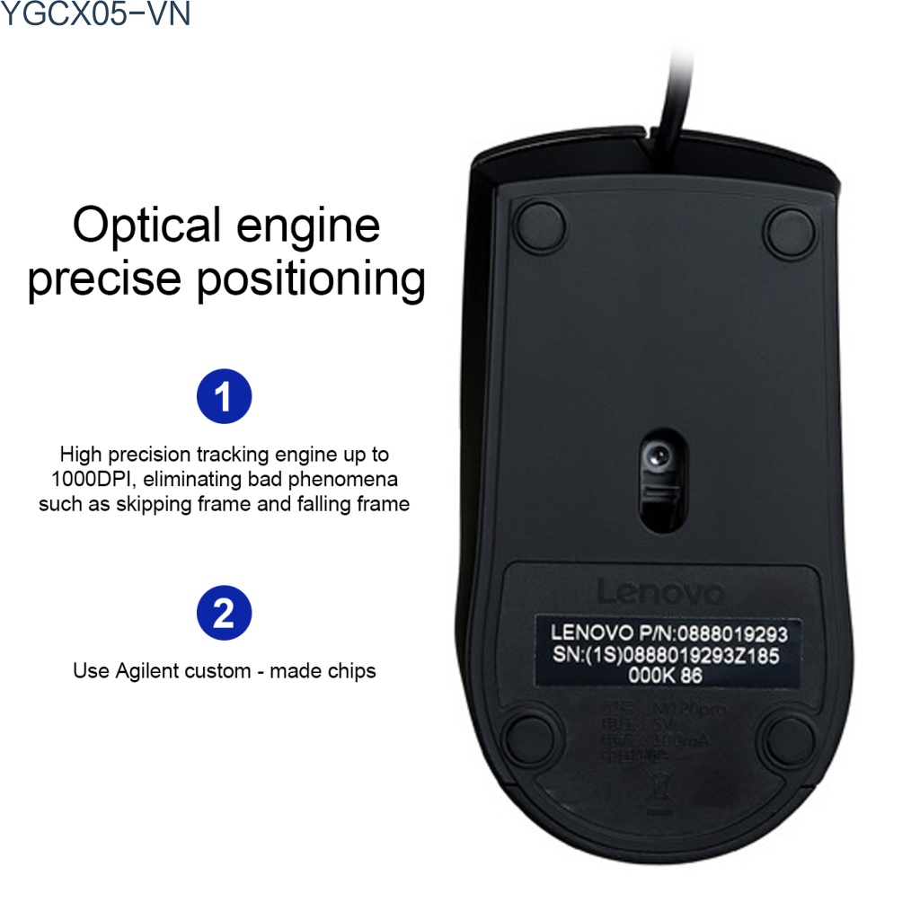Chuột Chơi Game Có Dây Usb Lenovo M120 1000dpi | BigBuy360 - bigbuy360.vn