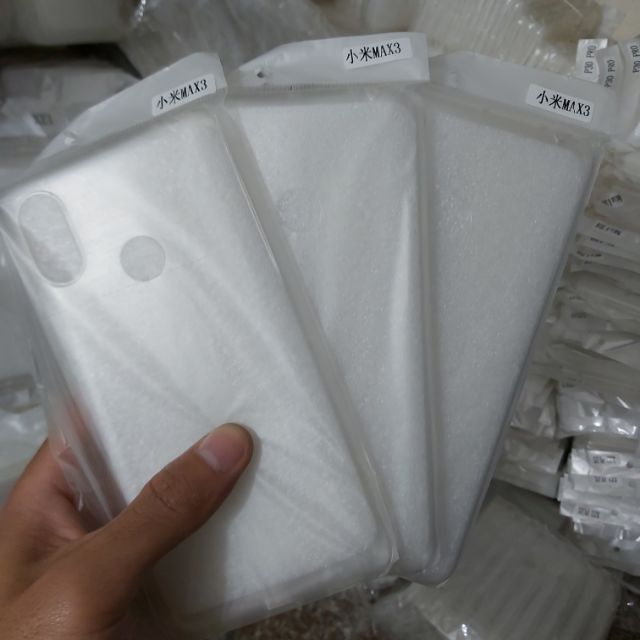 Bộ 2 chiếc ốp lưng cho xiaomi mi max 3 silicon trong suốt siêu mỏng(loại tốt)