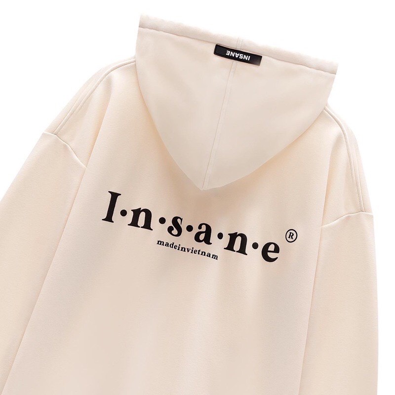 Áo Khoác Hoodie Zip INSANE Form Unisex Nam Nữ Phong Cách Hàn Quốc