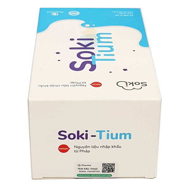 [Mẫu Mới] Soki-Tium – Hỗ trợ giúp trẻ hết quấy khóc đêm (Hộp 12 gói)