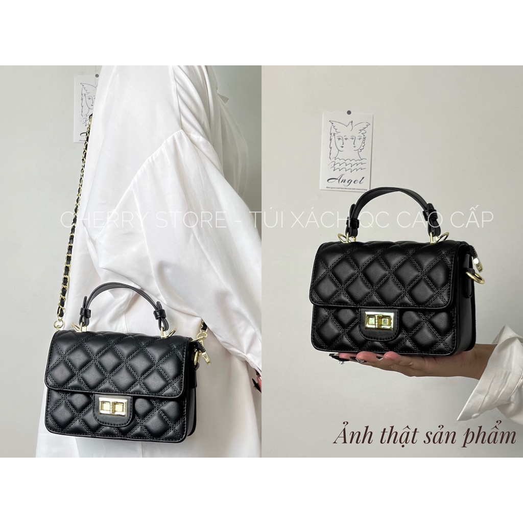 Túi xách nữ đeo vai đeo chéo xách tay trần chỉ sang chảnh form cứng cáp hàng QC 5003 có ảnh thật