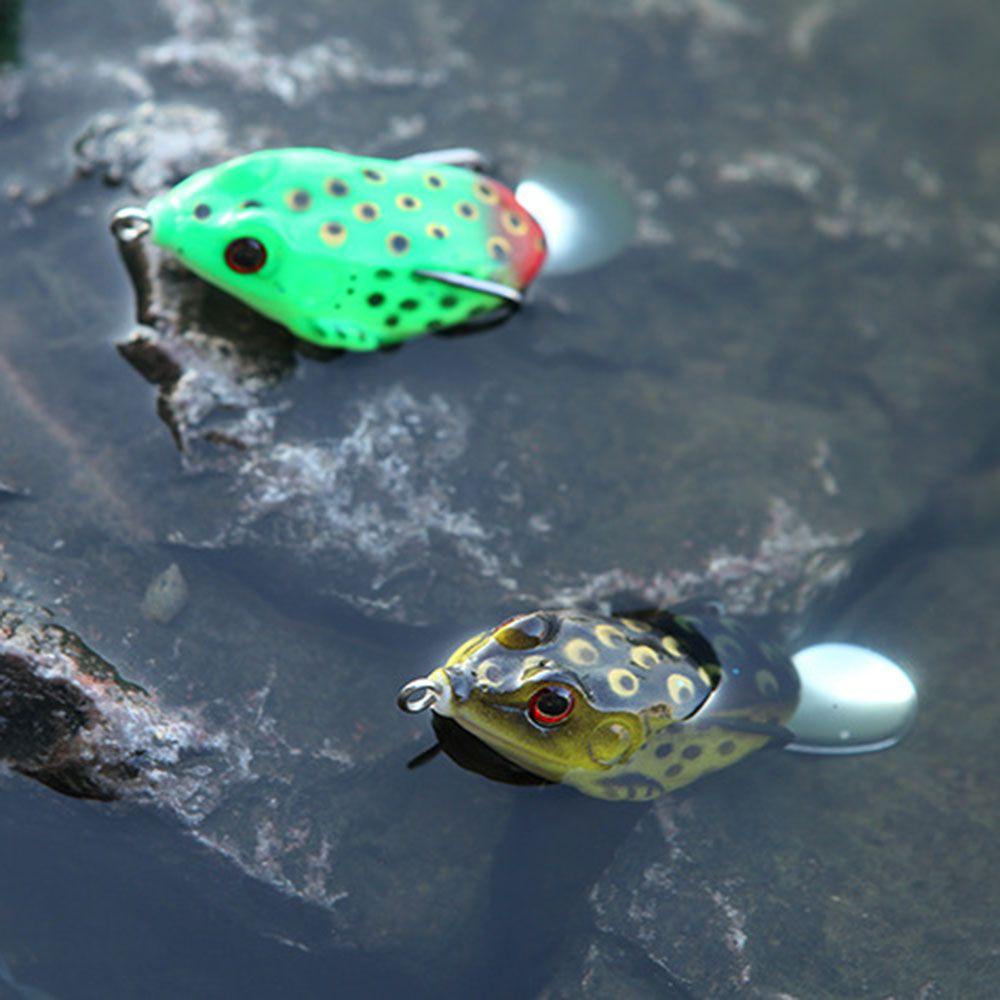 MUVAKO Mồi Câu Cá Nhân Tạo Bằng Nhựa Mắt Ếch 3D Có Móc Bền