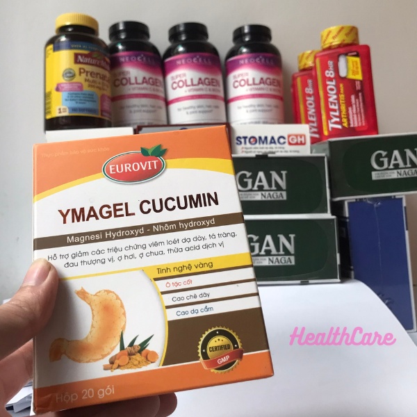 Gel Uống Giảm Đau Dạ Dày - Ymagel Cucumin Giảm Ợ Hơi Ợ Chua, Giảm Viêm Loét Dạ Dày Tá Tràng