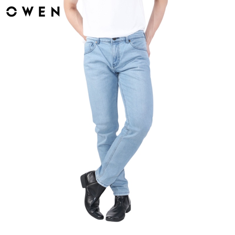 Quần jean Nam Owen Slim Fit màu Xanh nhạt - QJSL23947