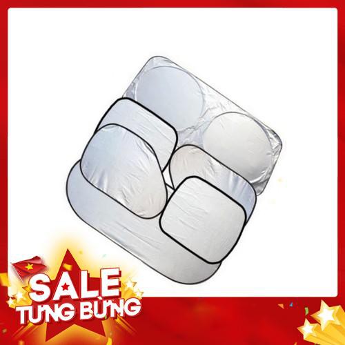 Bộ Tấm Che Nắng Xe Ô Tô Có Phản Quang T0I43 Tặng Đèn Led Gắn Lốp Đổi Màu Cho Otô -Hàng nhập khẩu