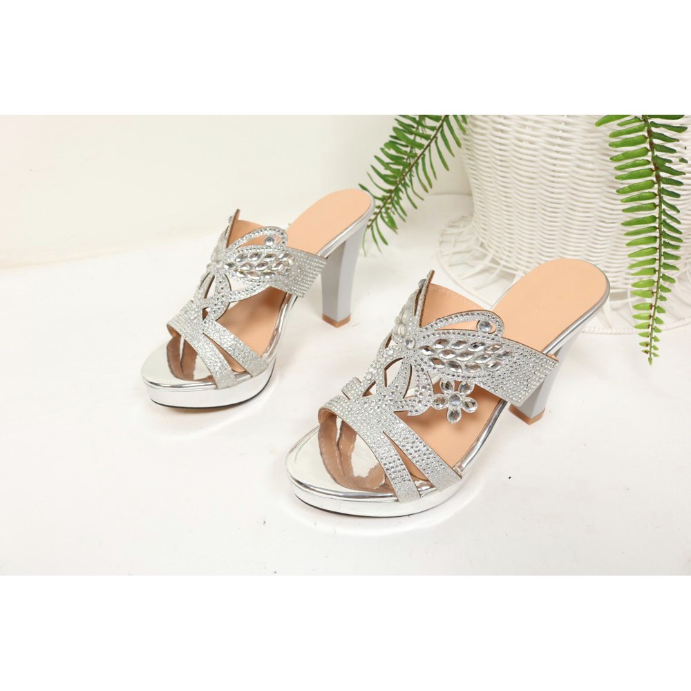 Guốc đính đá cao 10cm