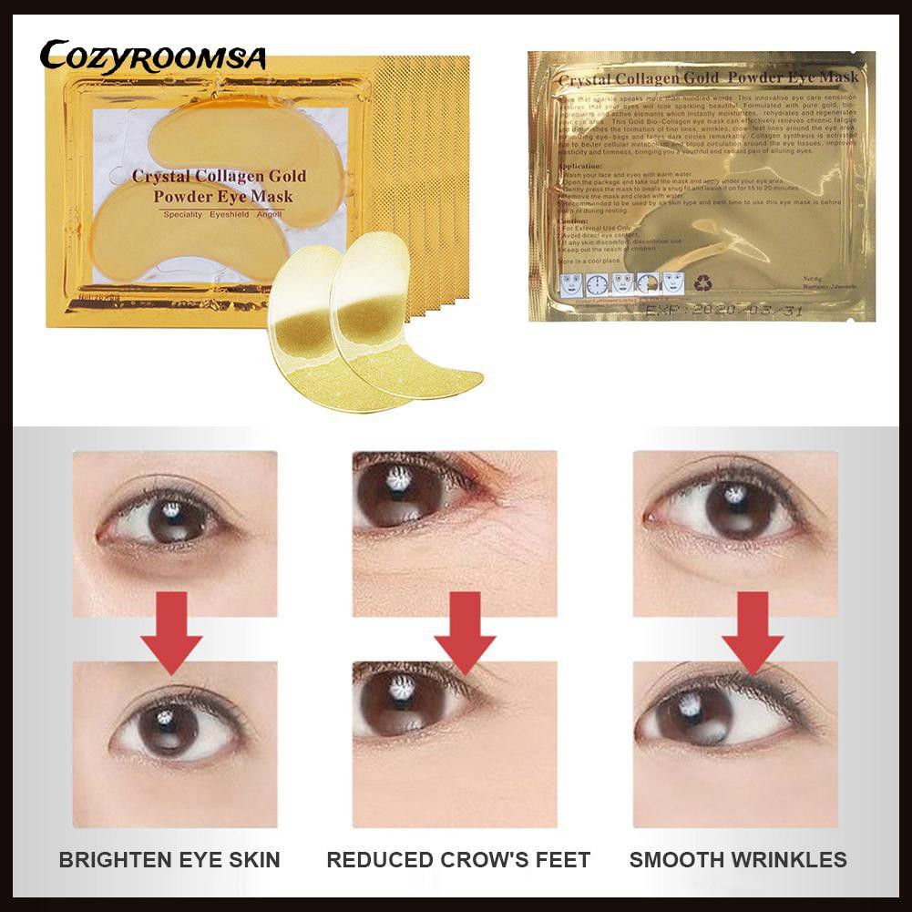 (Hàng Mới Về) Set 2 Mặt Nạ Mắt Collagen Vàng Loại Bỏ Quầng Thâm Hiệu Quả