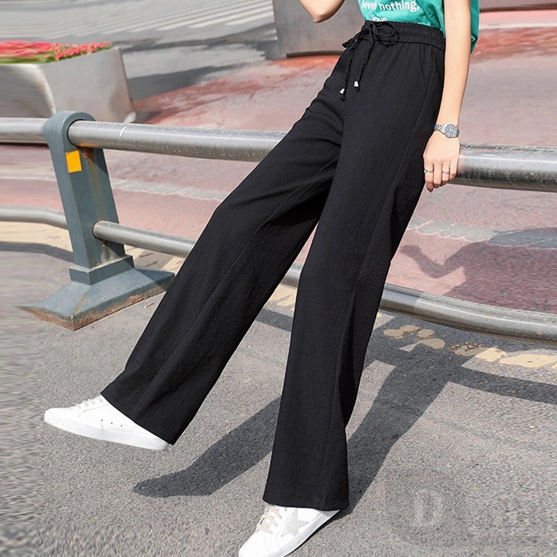 Daduhey Quần ống rộng phong cách trẻ trung cho nữ size S-3Xl