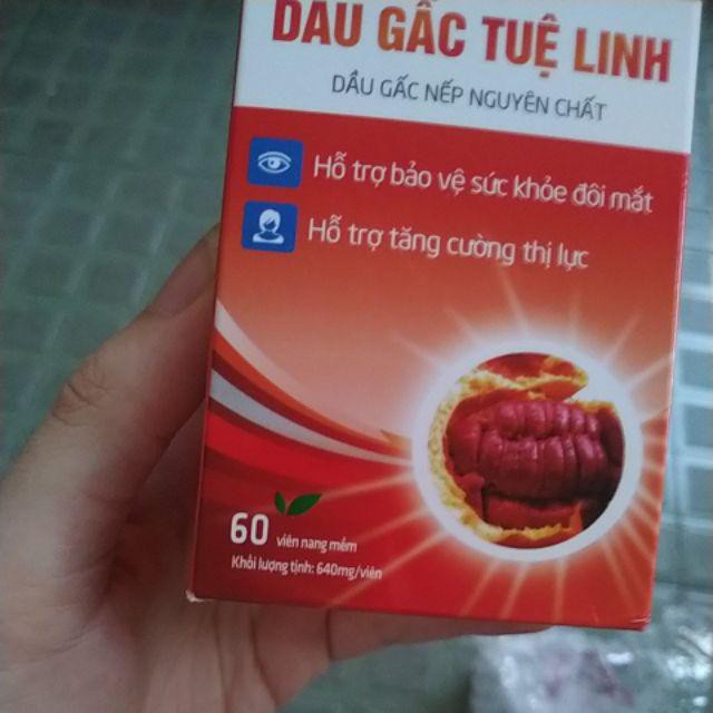 Dầu Gấc Tuệ Linh - Sáng mắt đẹp da, chống lão hóa (Lọ 60 viên)