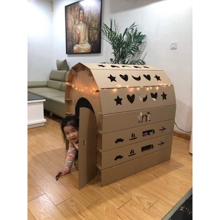 NHÀ GIẤY - NHÀ BẰNG BÌA CARTON - MÓN QUÀ TUYỆT VỜI CHO TUỔI THƠ CỦA BÉ YÊU