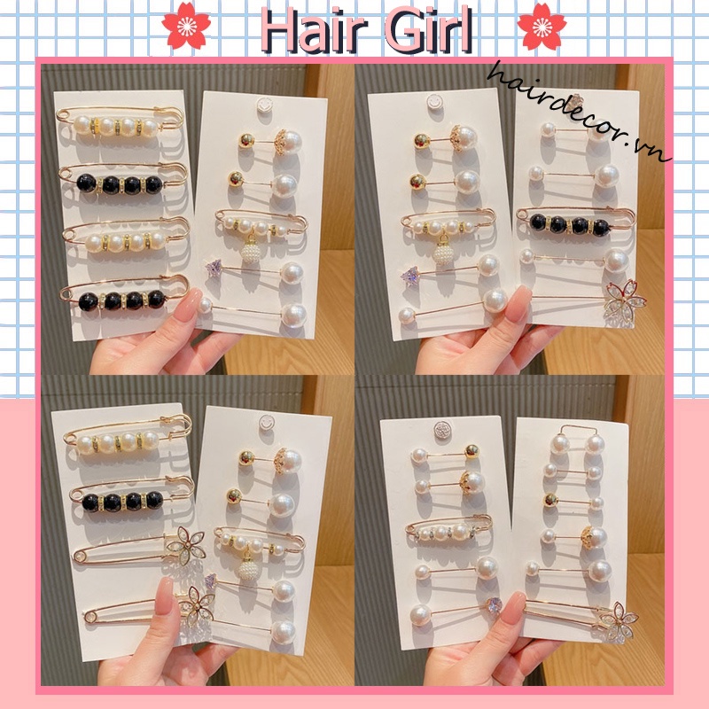 Set trâm cài quần áo phong cách hàn quốc