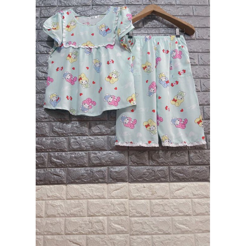 ĐỒ TOLE MẸ - Bộ tole/lanh babydoll tay ngắn quần lửng size 40kg đến 62kg