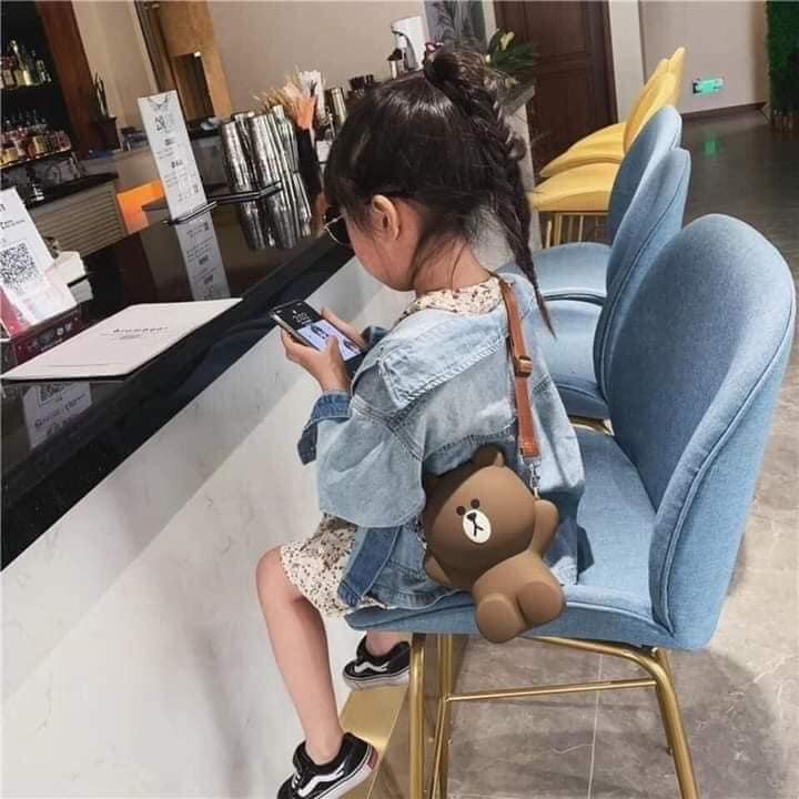 Túi Đeo Chéo Nữ Gấu Brown Dây Da Liền Xích Hàng Loại 1 Lên Form Đẹp | BigBuy360 - bigbuy360.vn