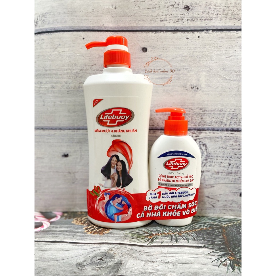 ⚡MUA 1 TẶNG 1⚡ Dầu gội Lifebuoy 640g tặng kèm chai nước rửa tay lifebuoy bảo vệ vượt trội 120g