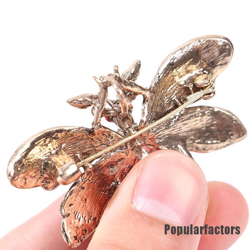 Ghim Cài Áo Hình Con Ong Đính Đá Nhân Tạo Thời Trang