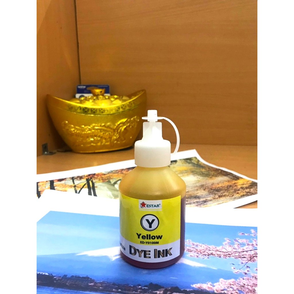 Mực in 6 màu DYE-INK chất lượng cao 100ml Công nghệ Hàn Quốc ( đen, xanh, đỏ, vàng )