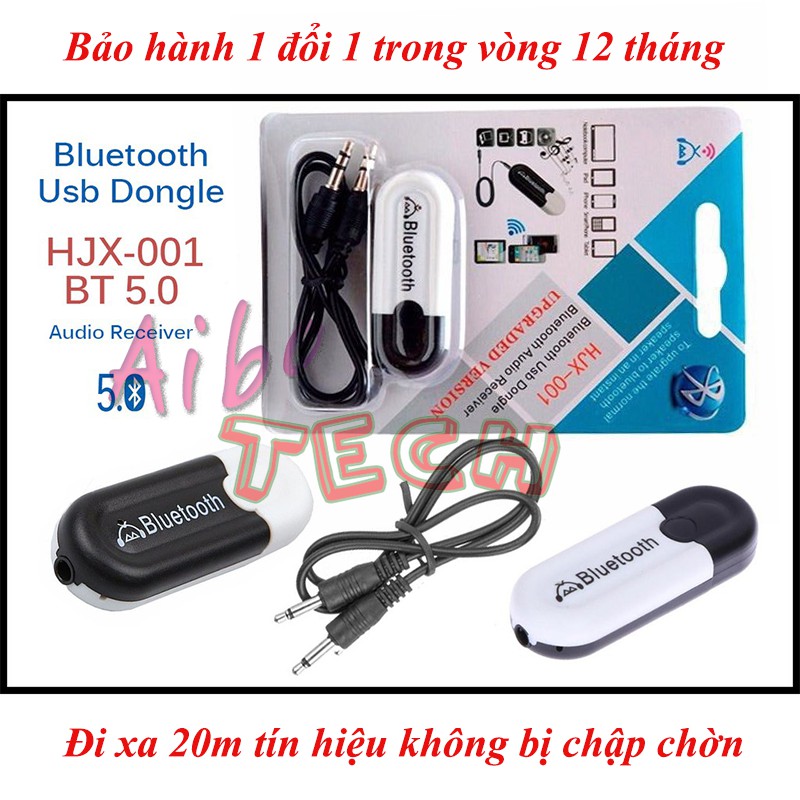 [Giá rẻ] USB Bluetooth 5 0 HJX 001 loại 1 không nhiễu - dùng cho loa, amply, mixer, equalizer 4.8