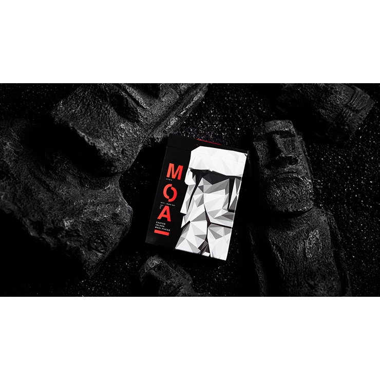 Bộ bài tây, bài ảo thuật Moai Red Edition Playing Cards - Bài Mỹ - Bài Chính Hãng