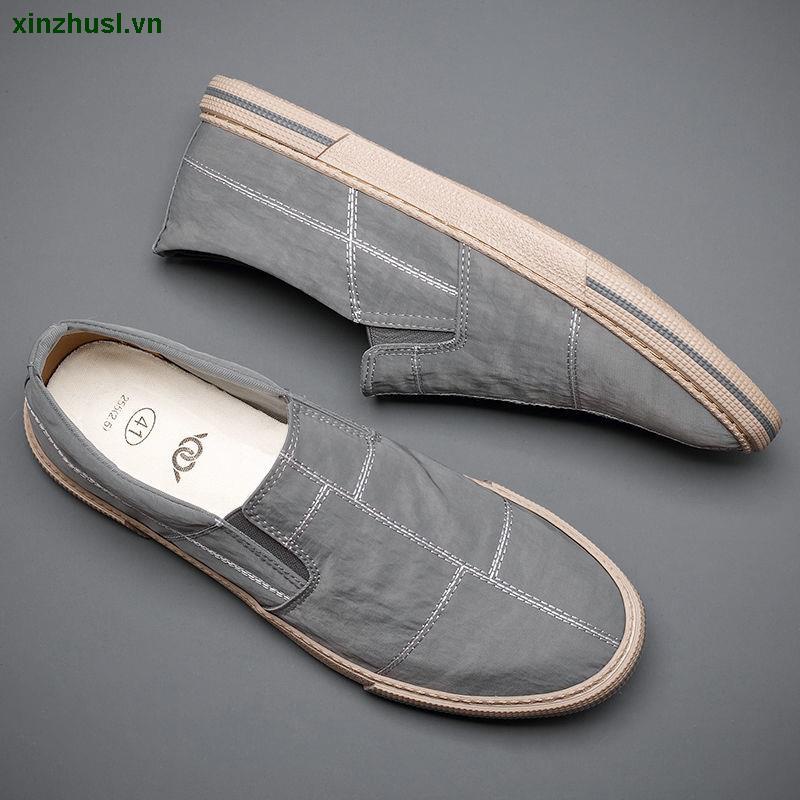 Giày lười canvas thoáng khí thời trang dành cho nam