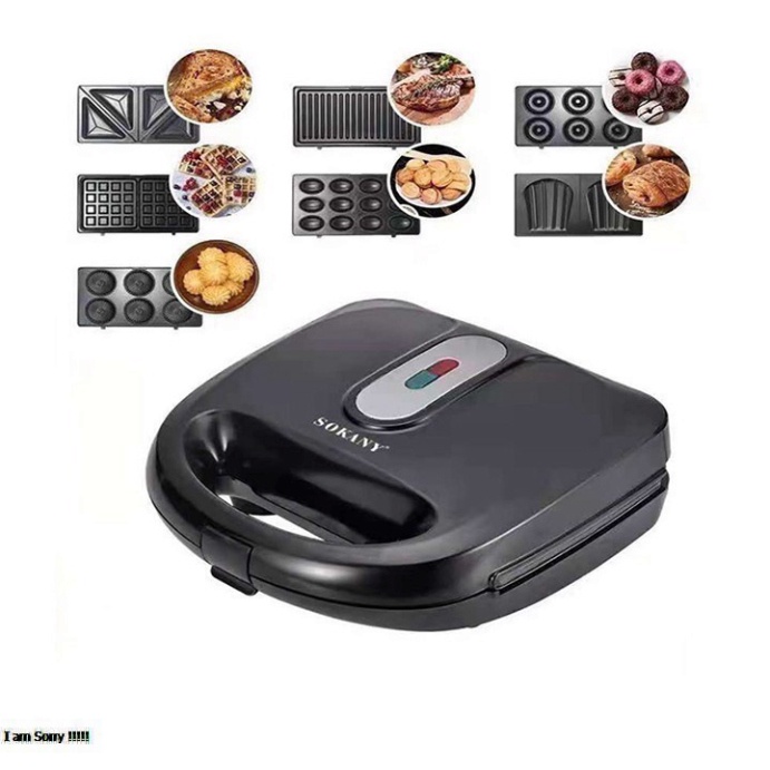 Máy nướng bánh, máy làm bánh Sokany 7 bộ khuôn làm bánh
