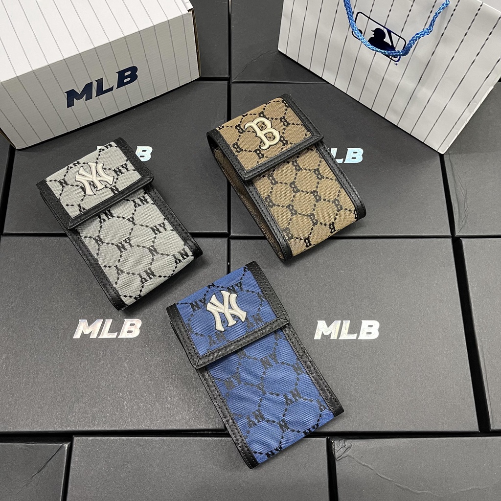 ✅ [ FELIX CHUẨN 1:1] Túi Đeo Chéo Mini MLB Boston Monogram Diamond Jacquard Cell Phone Cross Bag Red Sox 3ACRH011N-43BGD