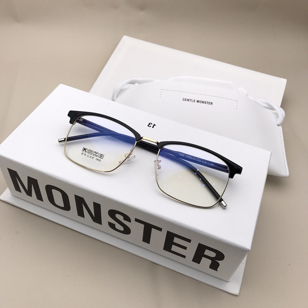 Gọng kính dáng vuông cắt vành nhựa dẻo unisex - 2762 | BigBuy360 - bigbuy360.vn