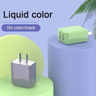 Củ sạc hai cổng USB 2.0a 5V màu macaron dành cho Iphone / Android / Type C