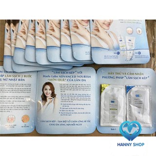 Dầu tẩy trang Hadalabo 4ml + rửa mặt Hadalabo 3g