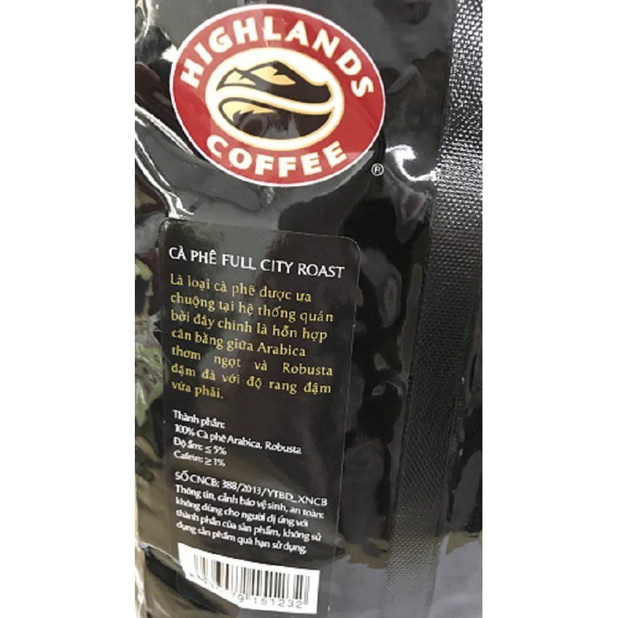 [Mã 156FMCGSALE hoàn 8% đơn 500K] Cà phê Hạt Full City Roast Highlands Coffee gói 1 Kg | BigBuy360 - bigbuy360.vn