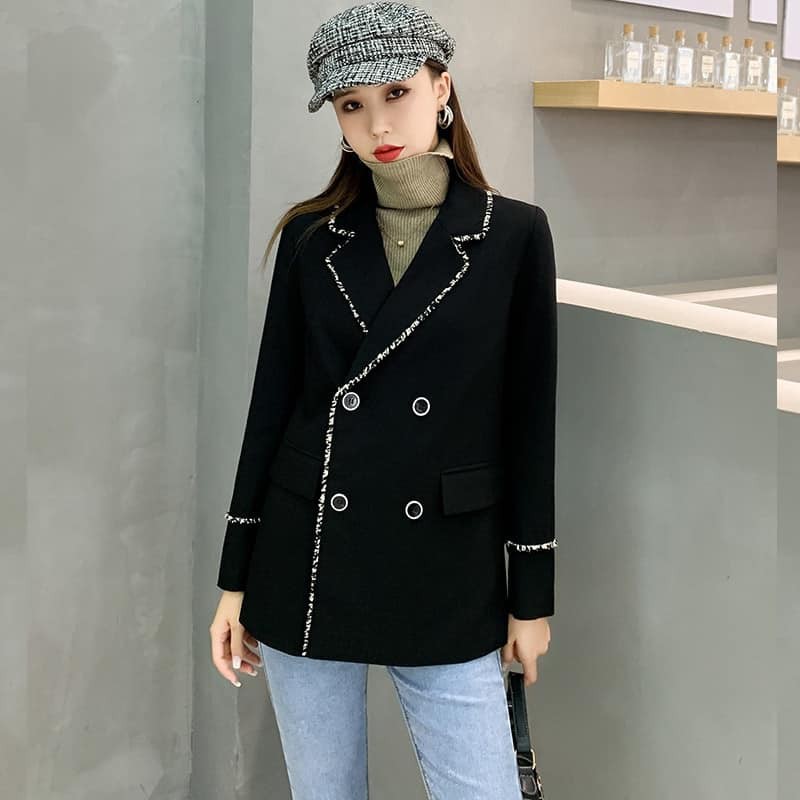 Áo Blazer 🦋FREESHIP🦋 Áo blazer đen viền kim tuyến lấp lánh | BigBuy360 - bigbuy360.vn
