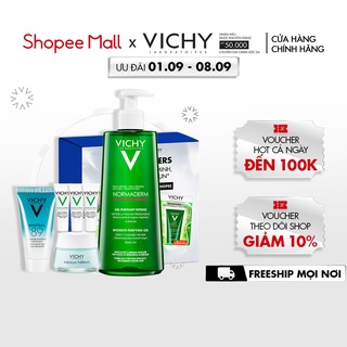 Bộ sản phẩm giúp làm sạch, phục hồi và dưỡng da mụn Vichy Normaderm Phytosolution