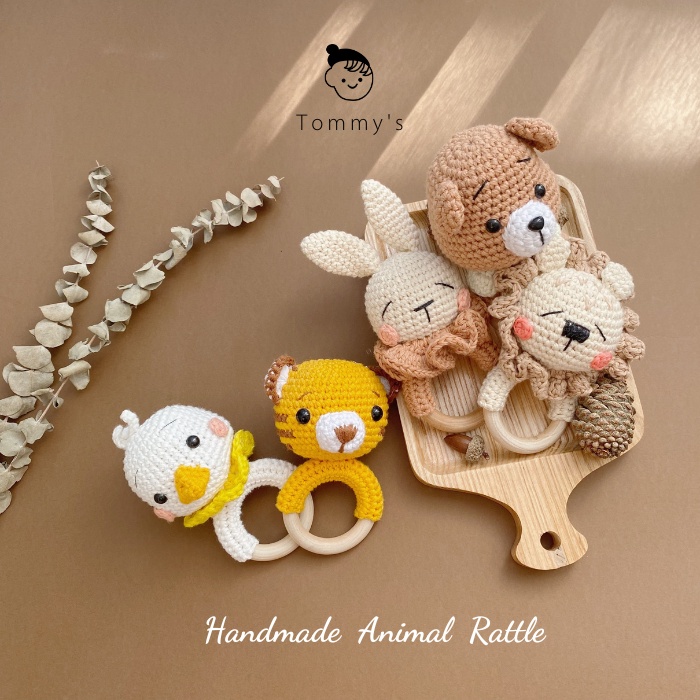 Lục Lạc Len Handmade Cho Bé Đồ Chơi Cầm Nắm An Toàn Cho Bé