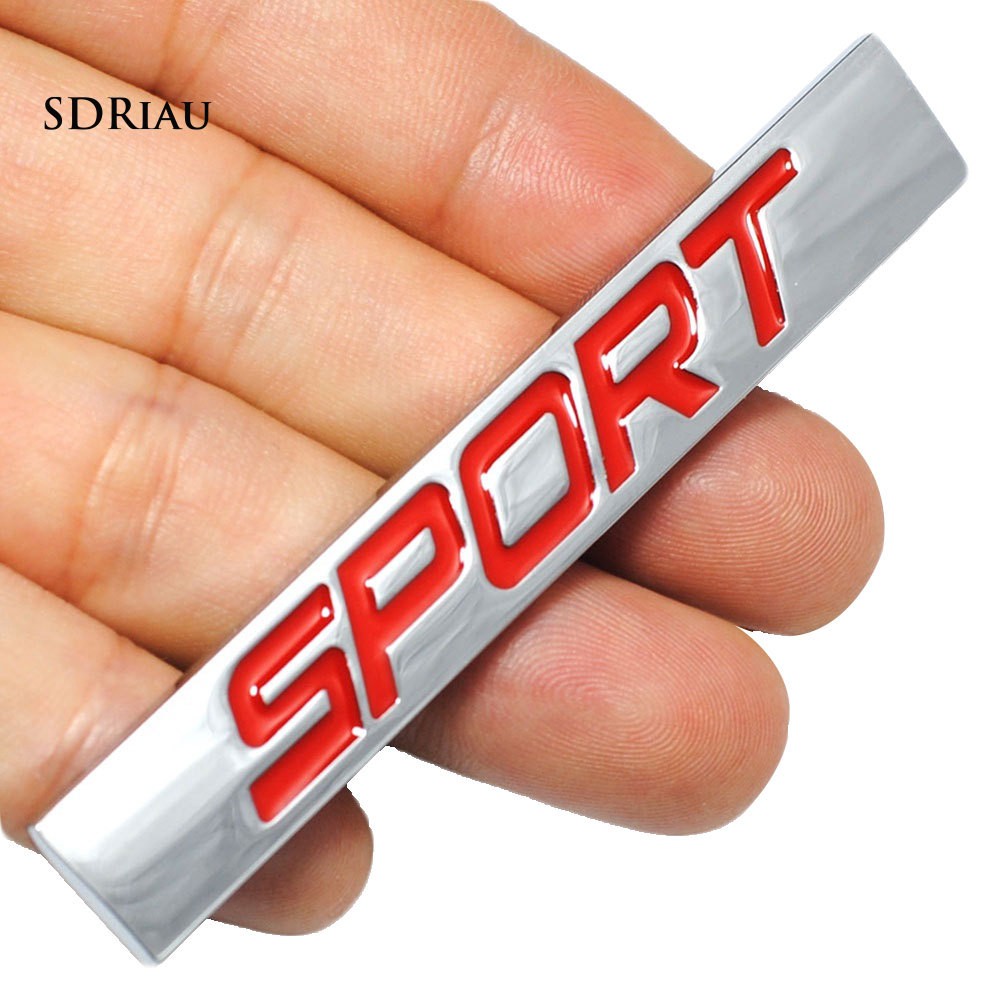 Miếng dán kim loại trang trí xe hình chữ SPORT