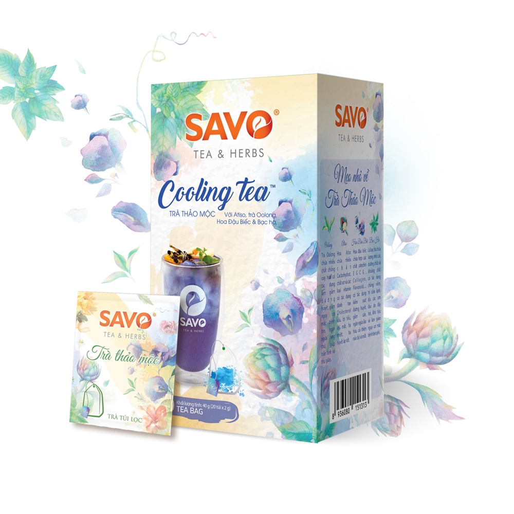 Trà Savo cooling tea 20 gói x 2g KPHUCSINH - Hàng Chính Hãng