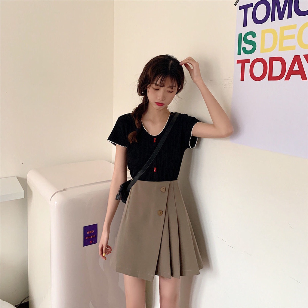 Chân Váy Chữ A Lưng Cao Thiết Kế Lệch Tà Thời Trang Mùa Hè Cho Nữ váy chân váy chữ a váy chữ a chân váy chữ a