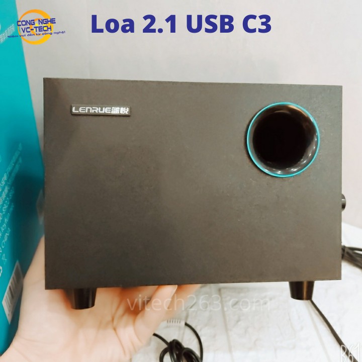 Loa Vi Tính Chuẩn 2.1 LENRUE C3, Cấp Nguồn USB-KIỂU DÁNG SIÊU ĐẸP,NHẠC HAY...