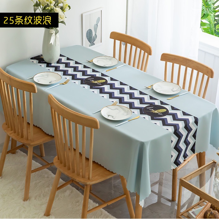 Khăn Trải Bàn Hình Chữ Nhật Chống Nước Chống Dầu Phong Cách Bắc Âu