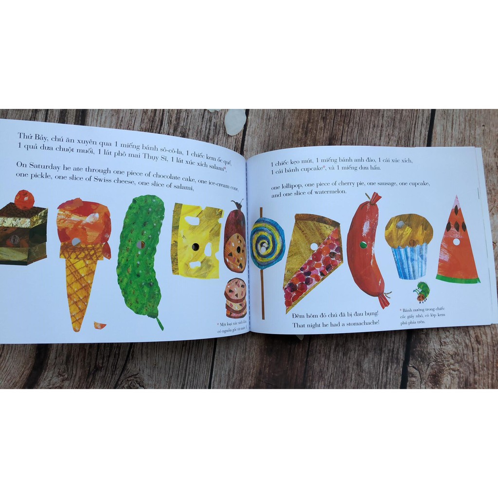Sách - Chú Sâu Háu Ăn - The Very Hungry Caterpillar (Picture Book Song Ngữ) Gigabook