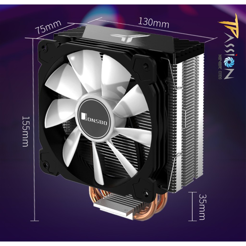 Tản nhiệt khí CPU RGB Jonsbo CR-1000 | White (Trắng) - 4 ống dẫn nhiệt, hiệu năng cao, LED RGB