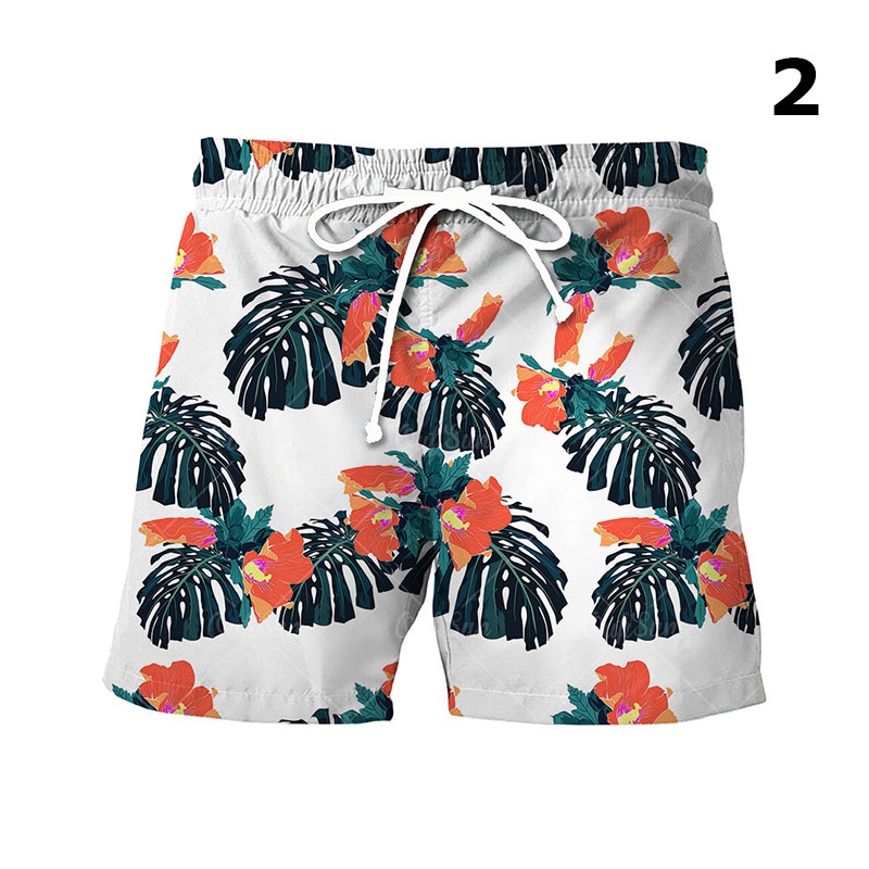 Quần đùi in họa tiết nhiều kiểu tùy chọn thời trang đi biển cho nam size M-4XL