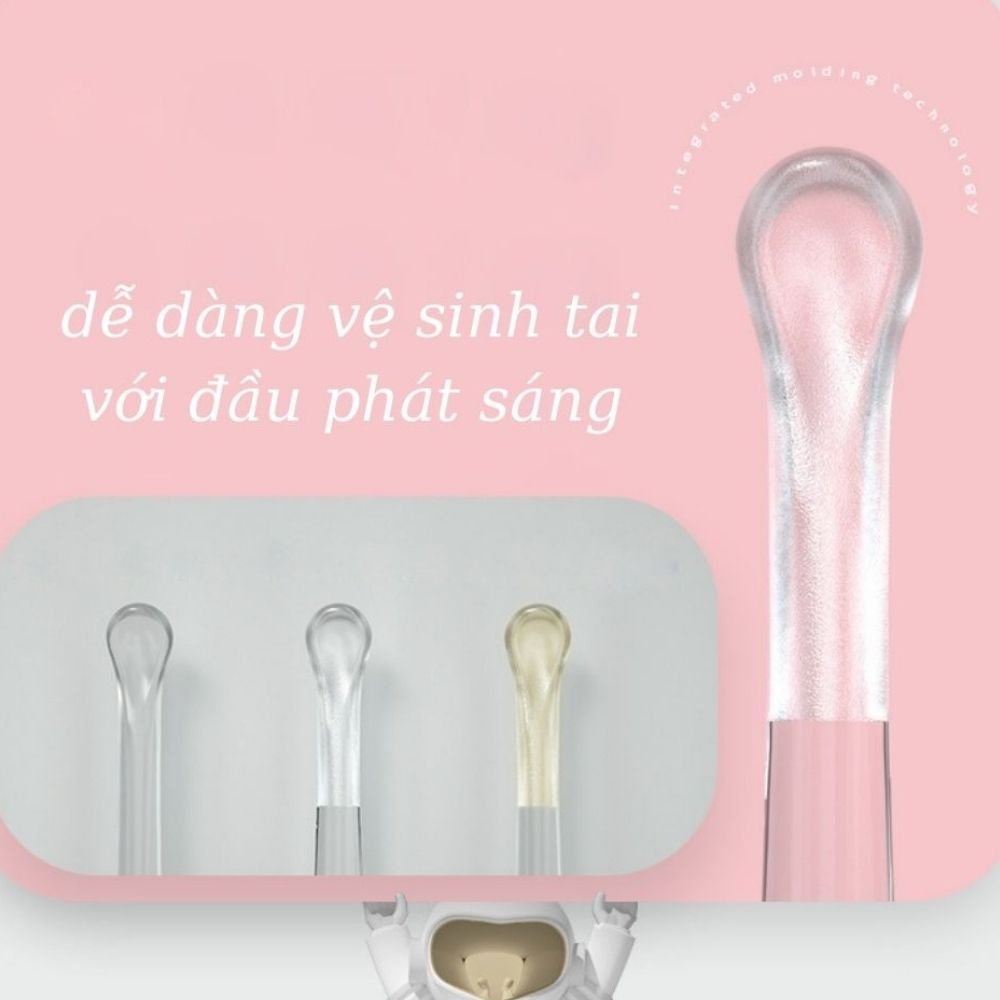 Bộ lấy ráy tai có đèn cao cấp, dụng cụ vệ sinh tai mũi an toàn tiện lợi cho gia đình - BCC