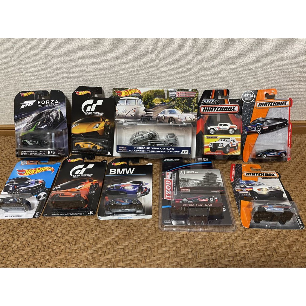 Mô hình 1/64 - Hotwheels BMW - Matchbox Lamborghini Police - Greenlight Honda Test Car (Nguyên Vỉ)